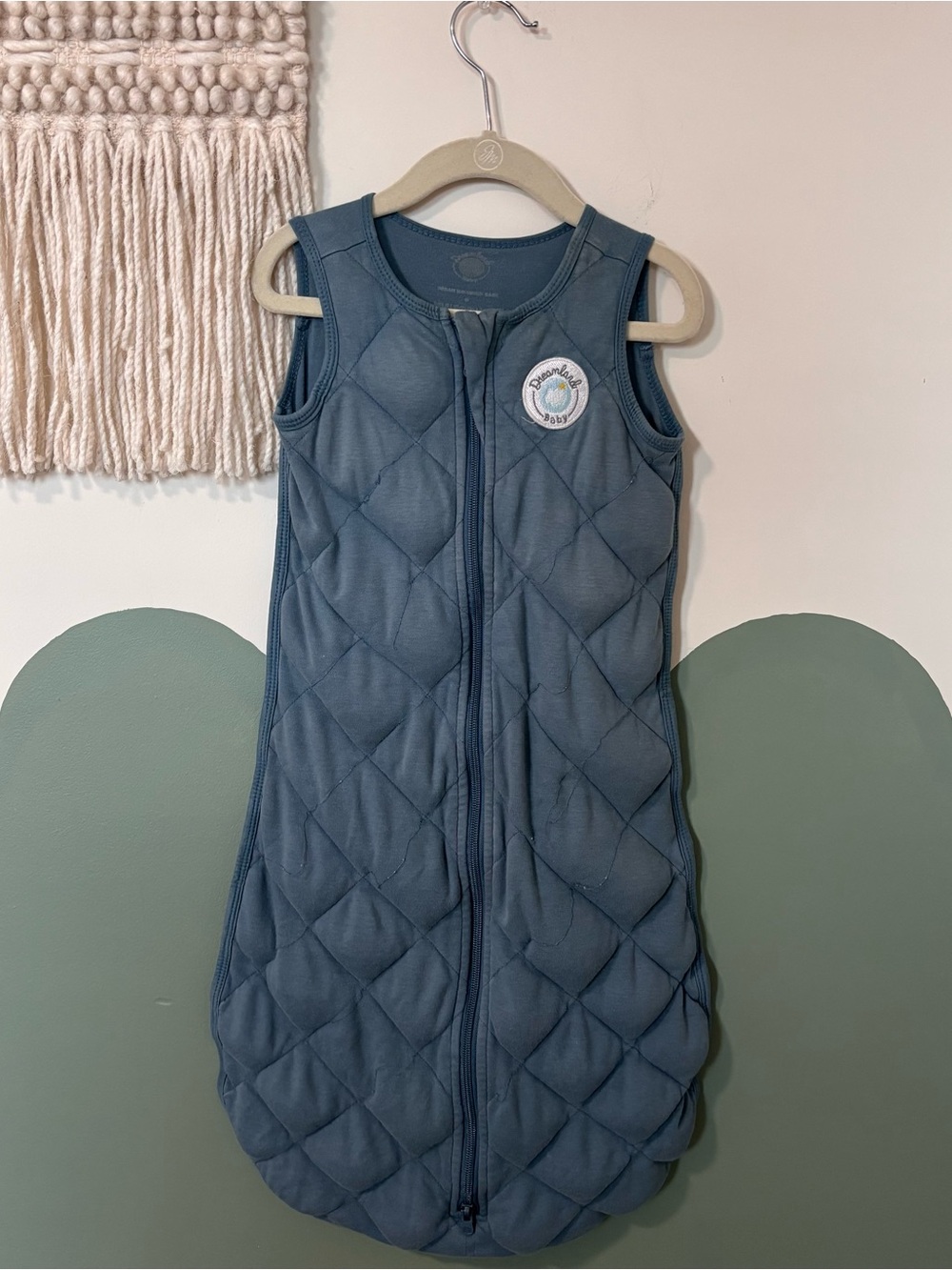 Dreamland Baby Blue Weighted Quilted Sleeveless Baby Sleeping Bag 6-12 months
